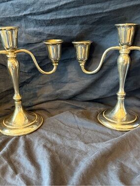Vintage Gorham Electroplate Silver Candlesticks